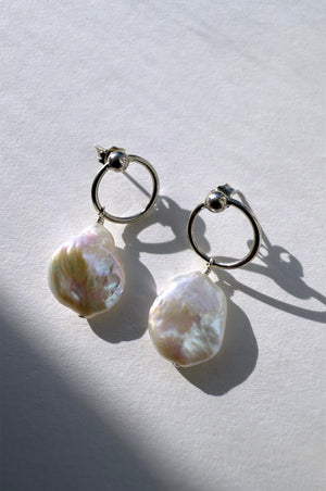 Pearl Hoop Earrings